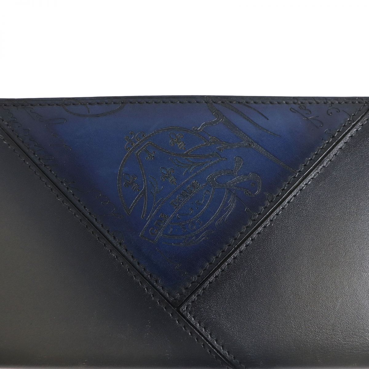 Berluti Santal Patchwork Calligraphy Leather Wallet