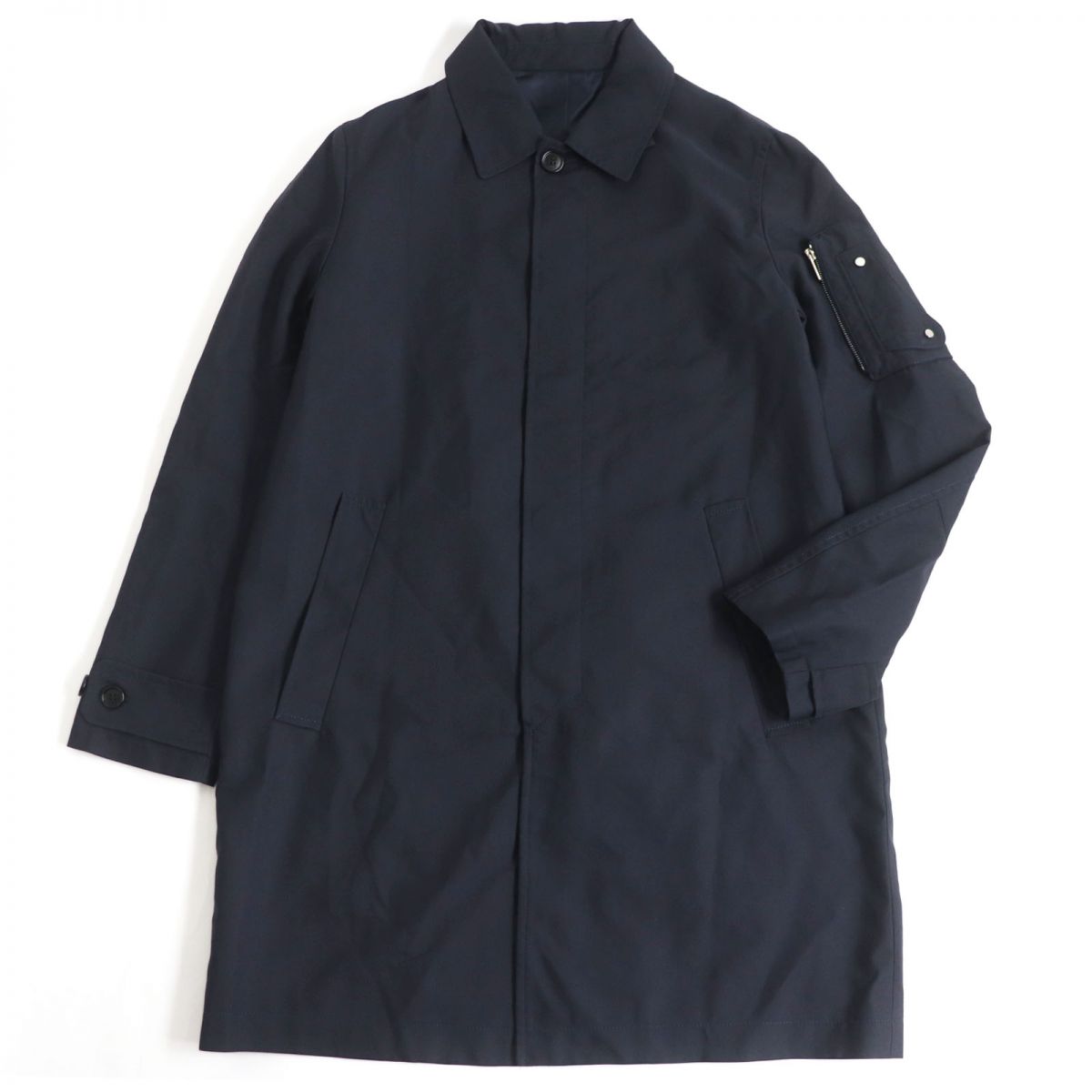 Dior Saddle Arm Pocket Baldachin Coat Navy 44