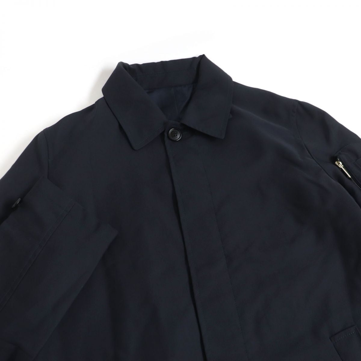 Dior Saddle Arm Pocket Baldachin Coat Navy 44