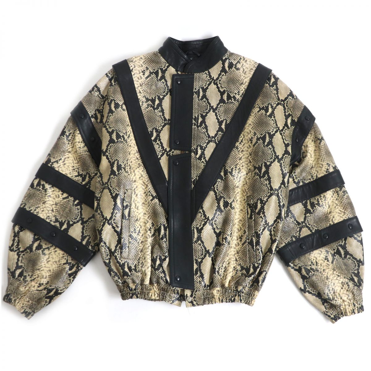 GUCCI Python Embossed Leather 3WAY Blouson Jacket