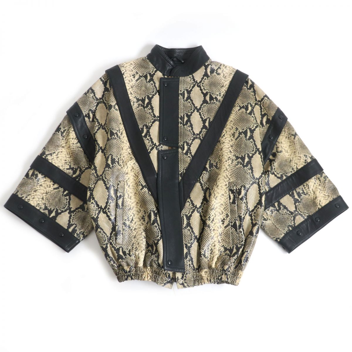 GUCCI Python Embossed Leather 3WAY Blouson Jacket