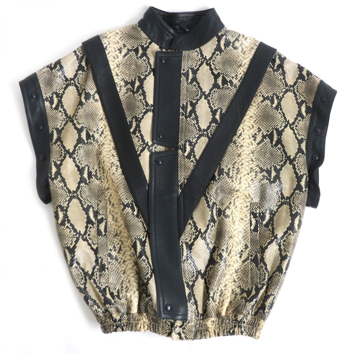 GUCCI Python Embossed Leather 3WAY Blouson Jacket