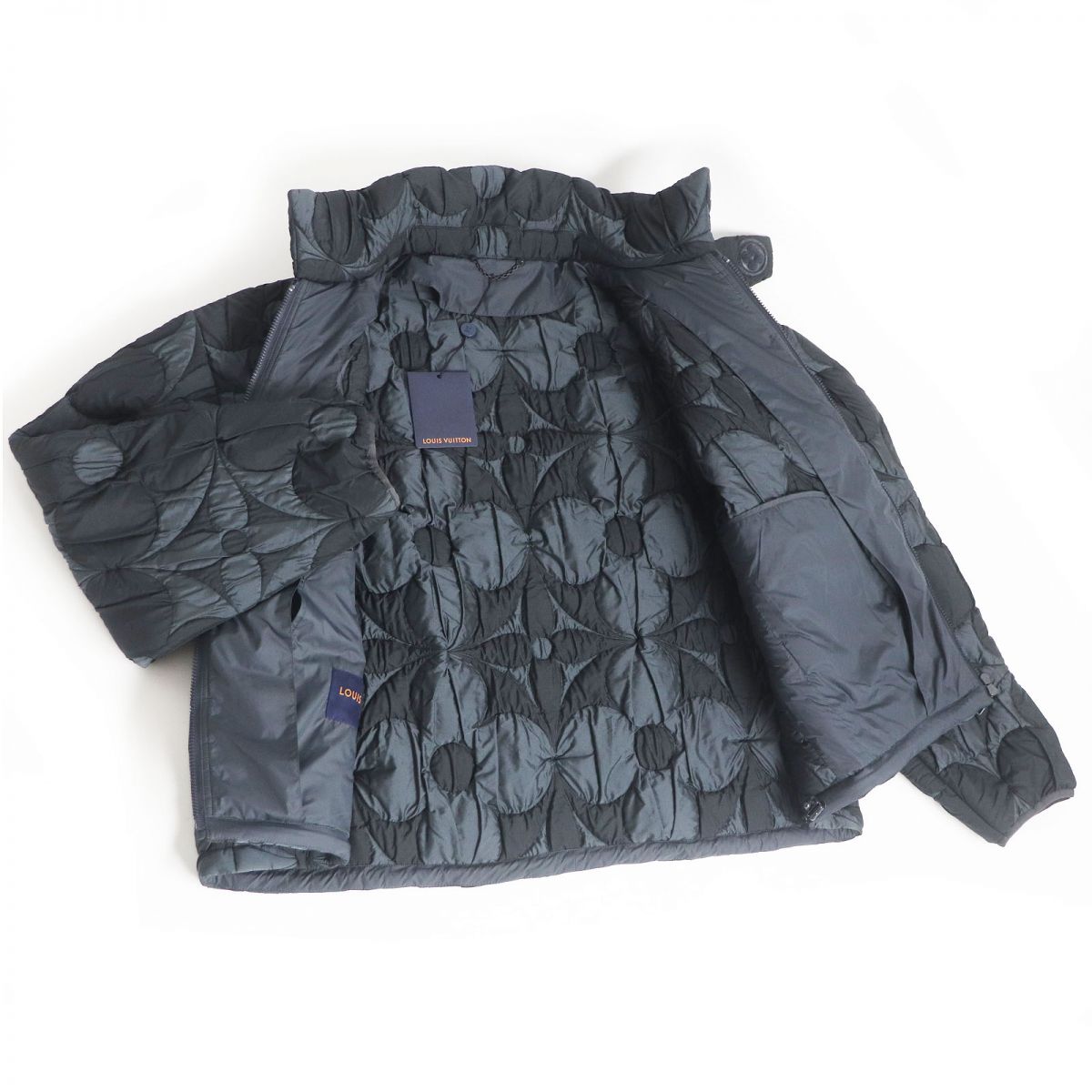 Louis Vuitton Monogram Quilted Blouson Gray 52