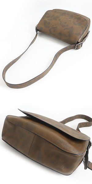 Coach Leather Messenger Shoulder Bag Brown