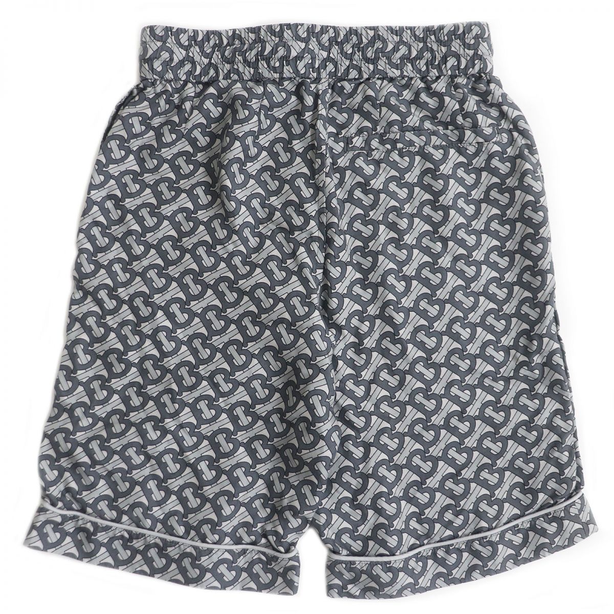 Burberry Silk TB Monogram Shorts Grey XXS