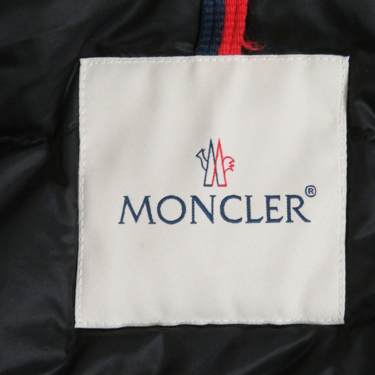 Moncler Logo Patch Hooded Down Jacket Black