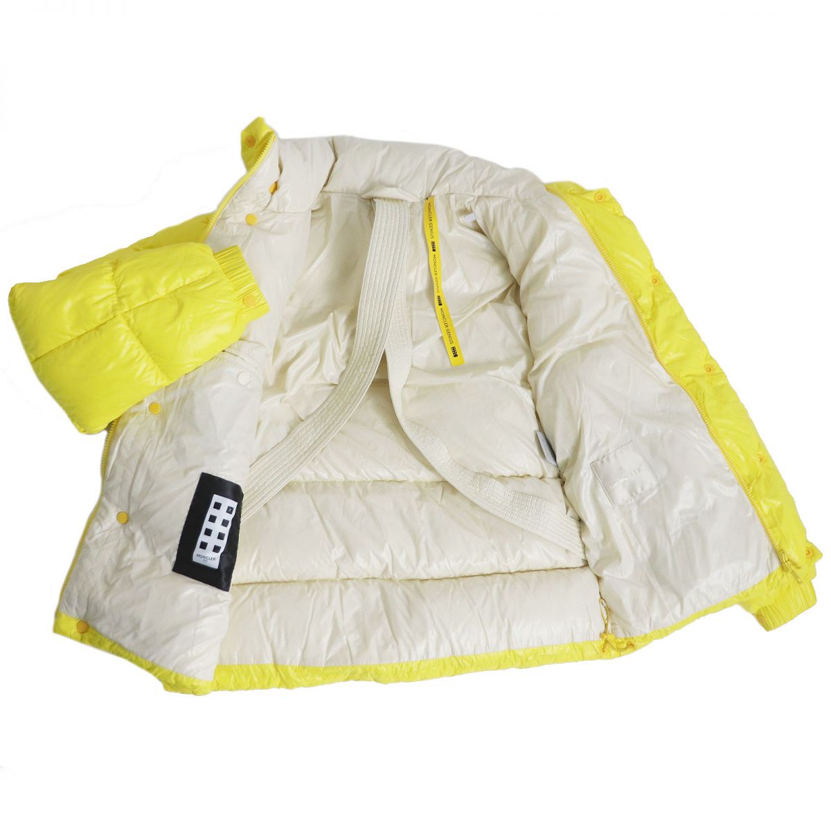 Moncler Dervox Logo Patch Down Jacket Yellow