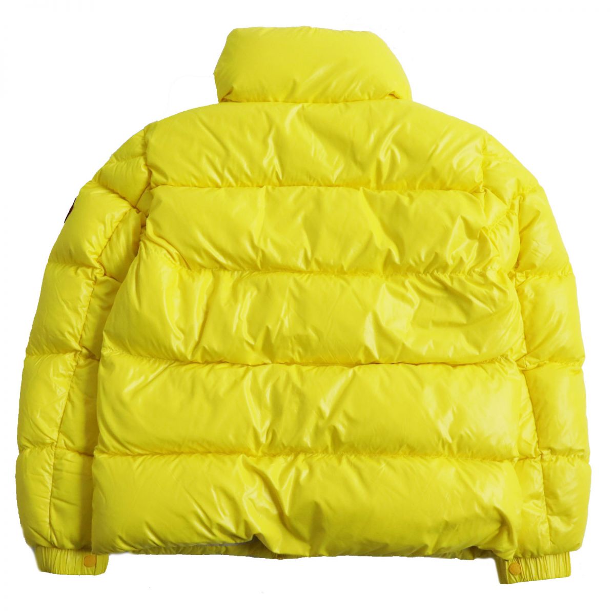 Moncler Dervox Logo Patch Down Jacket Yellow