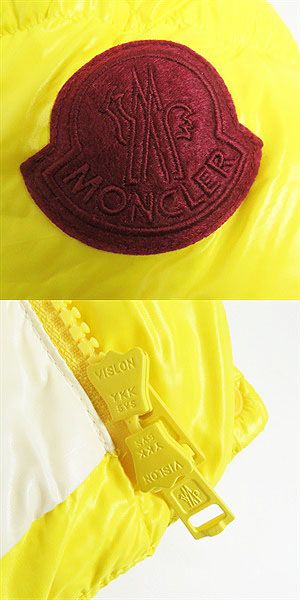 Moncler Dervox Logo Patch Down Jacket Yellow