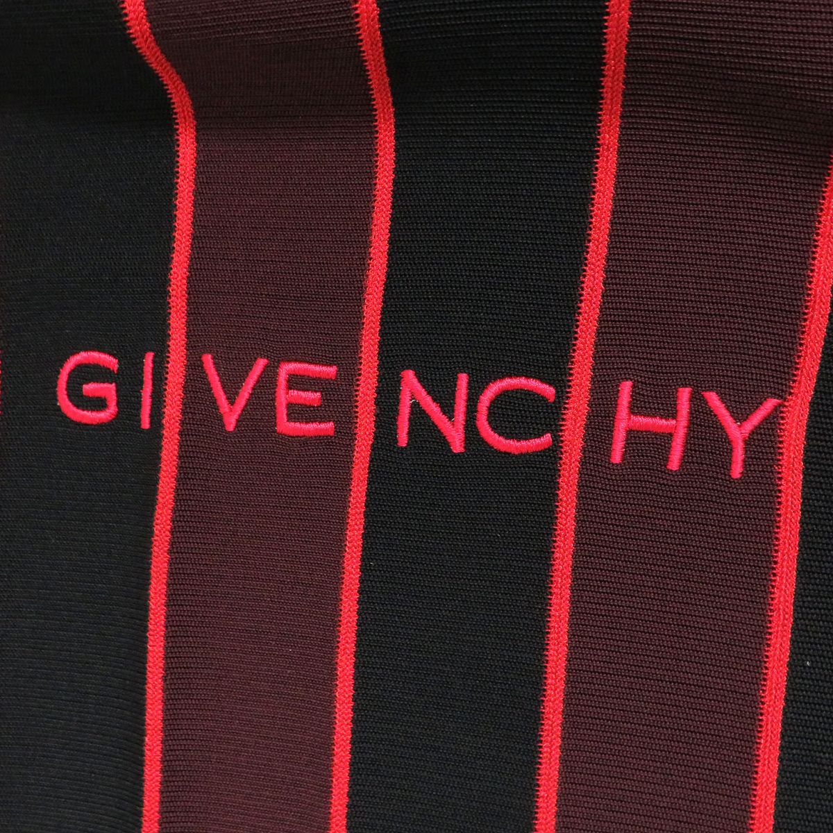 Givenchy XS Logo Embroidery Mock Neck Knit Tee