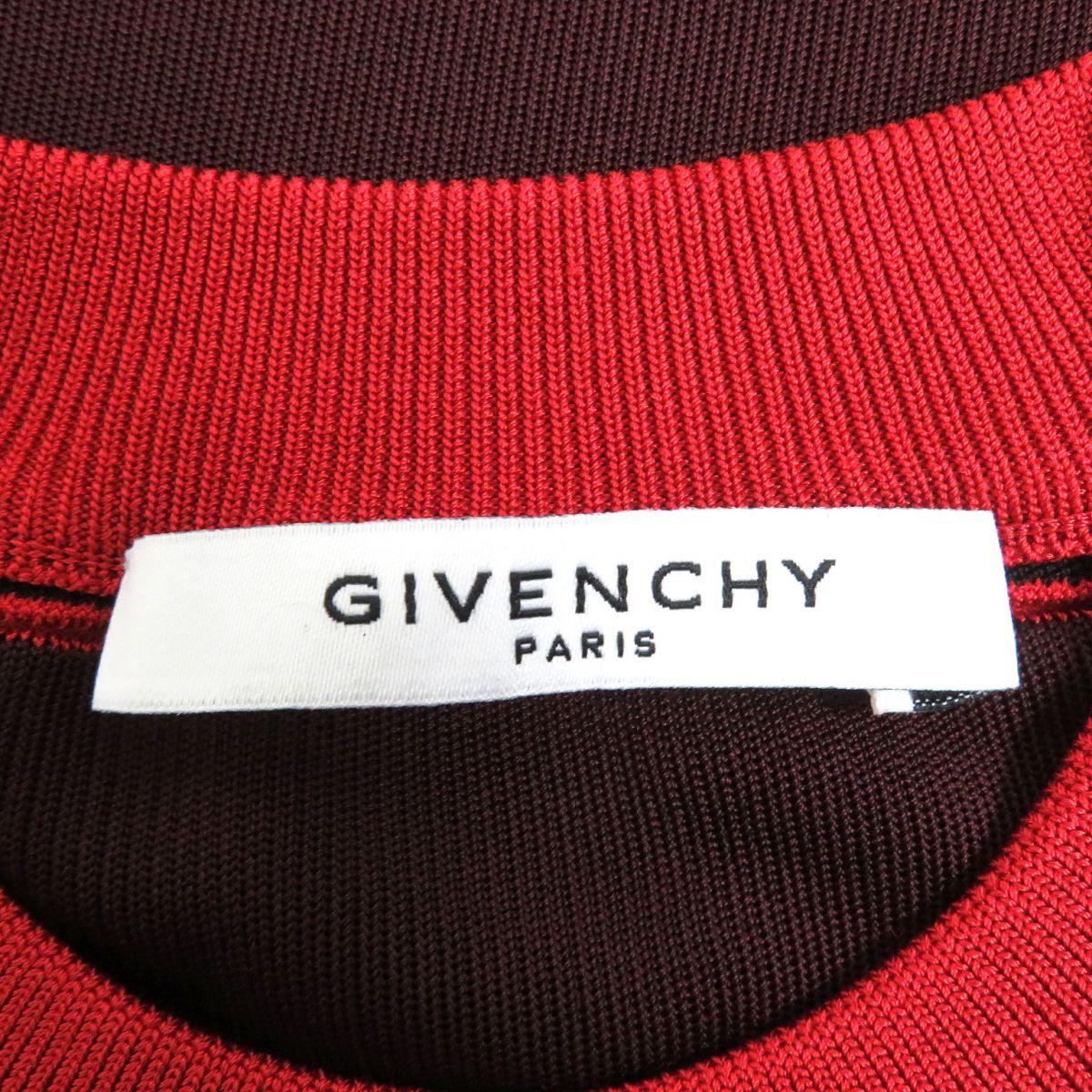 Givenchy XS Logo Embroidery Mock Neck Knit Tee