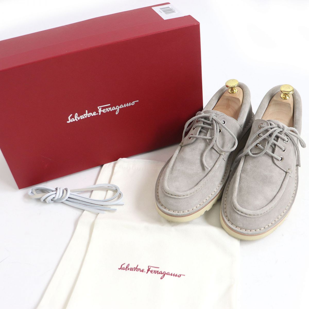 Salvatore Ferragamo Suede Leather Moccasins Deck Shoes