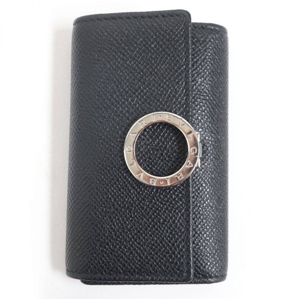 BVLGARI Grained Calf Leather 6-Ring Key Holder