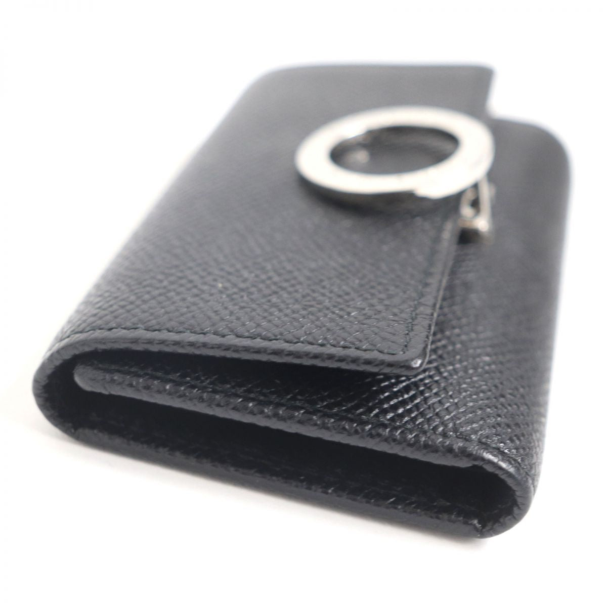 BVLGARI Grained Calf Leather 6-Ring Key Holder