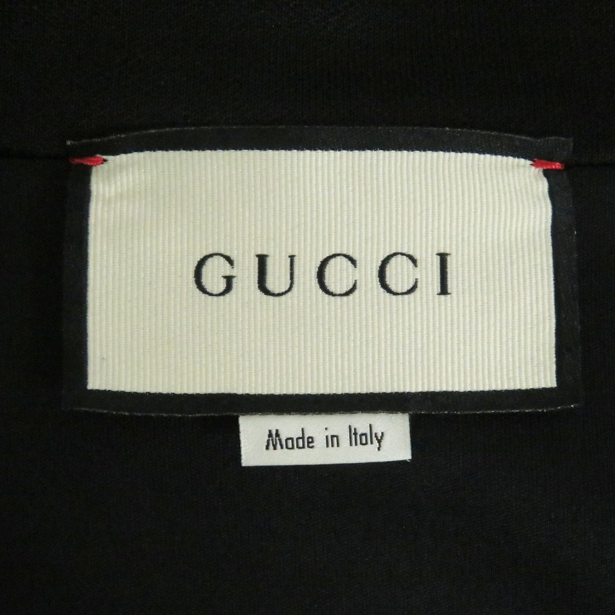 GUCCI Logo Embroidery Zip-Up Track Jacket Black S