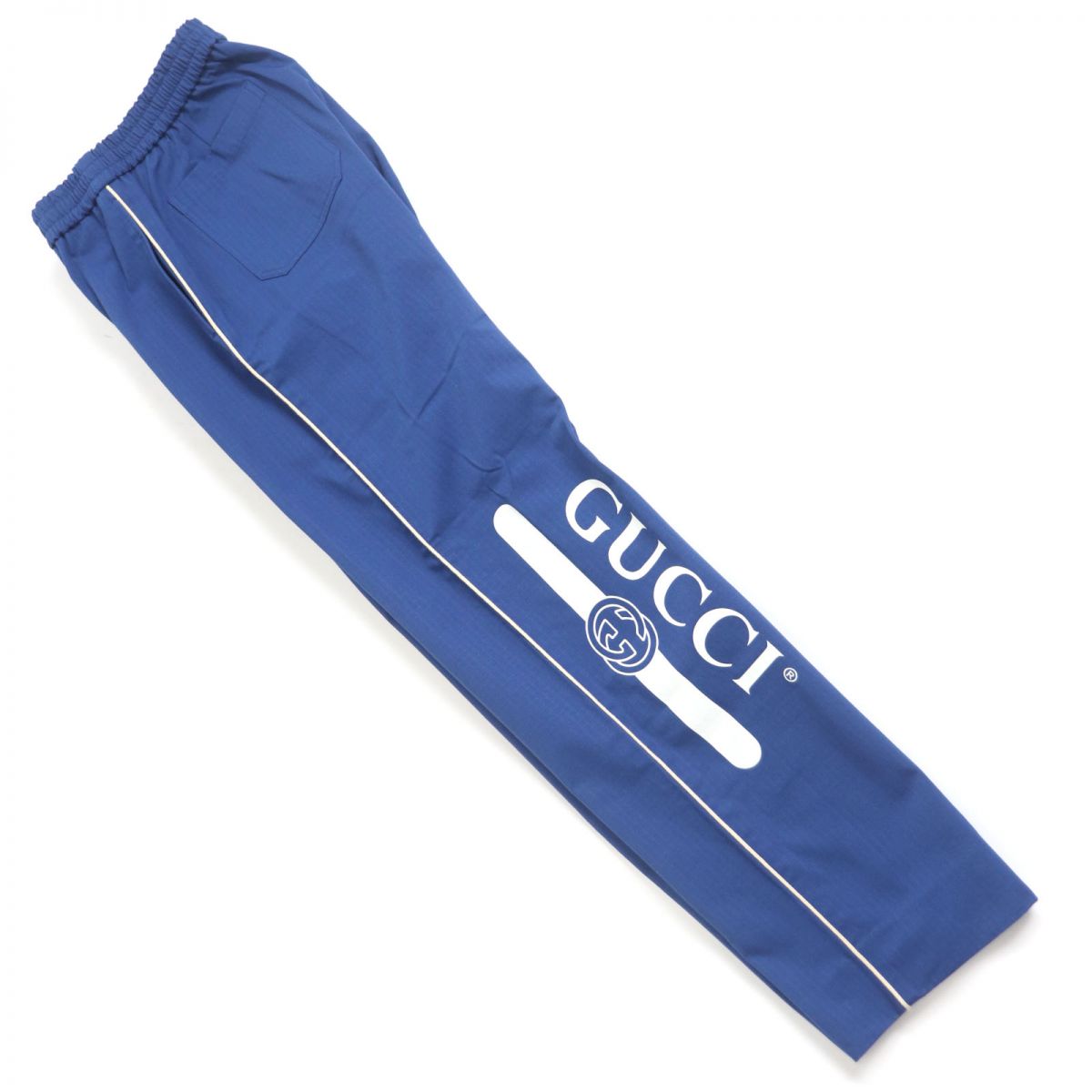 Gucci Logo Print Cotton Jogger Pants Blue 46