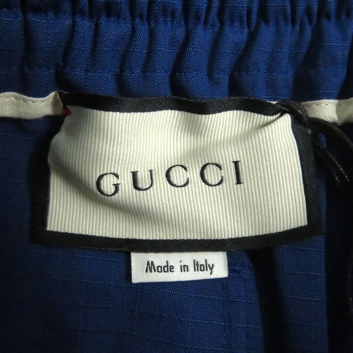 Gucci Logo Print Cotton Jogger Pants Blue 46