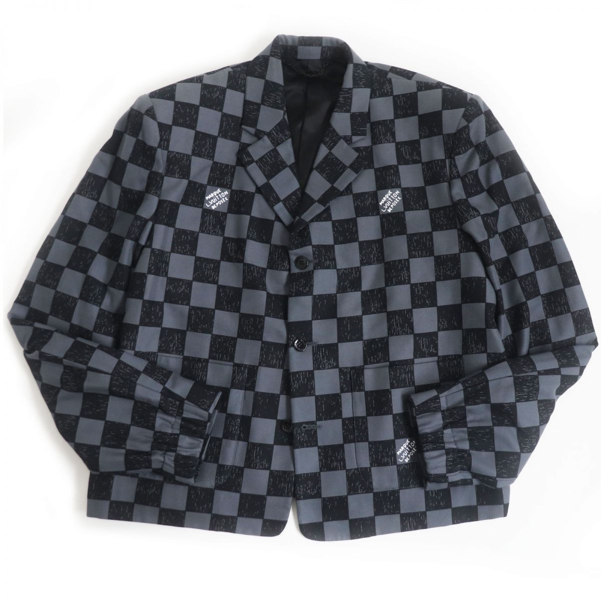 Louis Vuitton Voxy Damier Logo Jacket Gray/Black 46