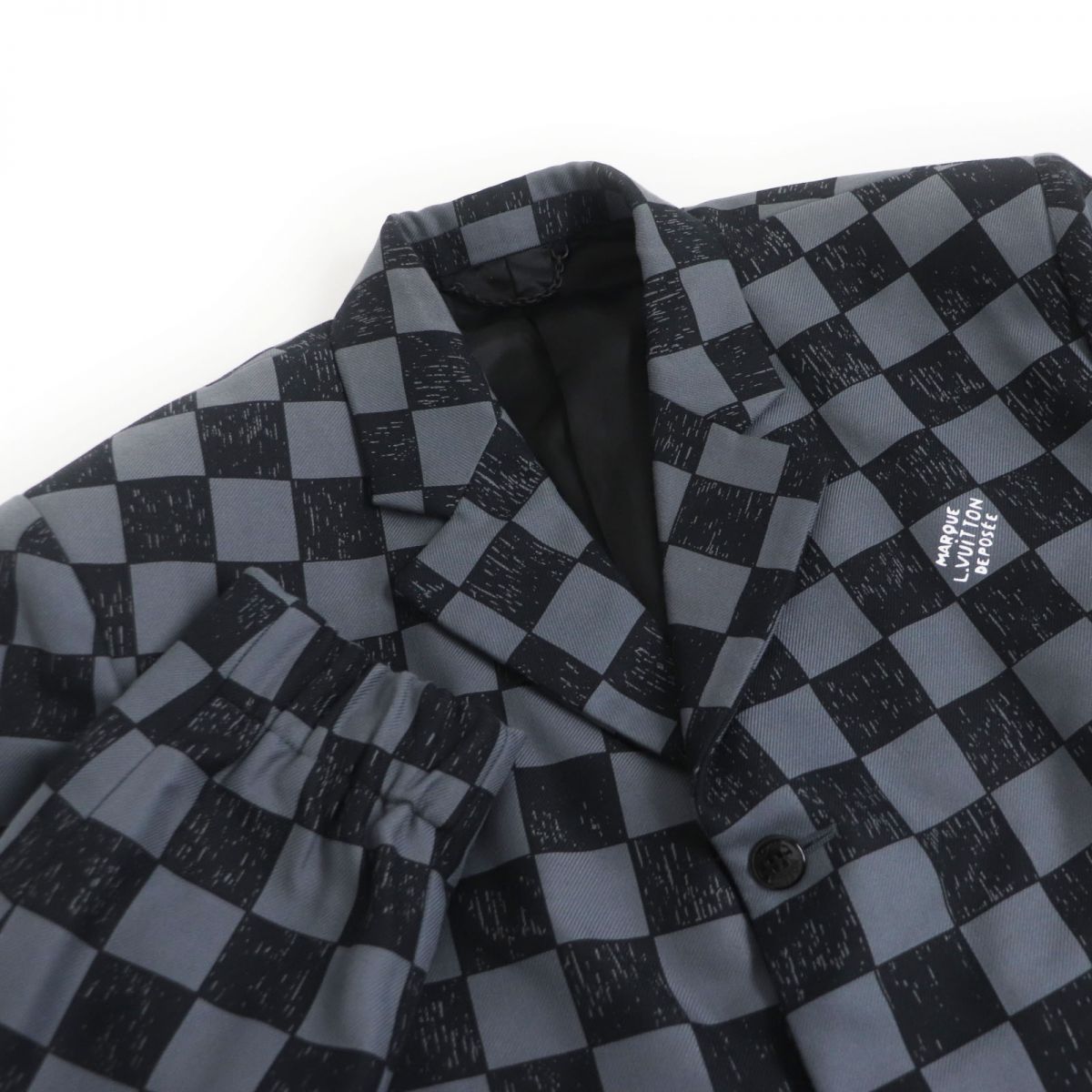 Louis Vuitton Voxy Damier Logo Jacket Gray/Black 46