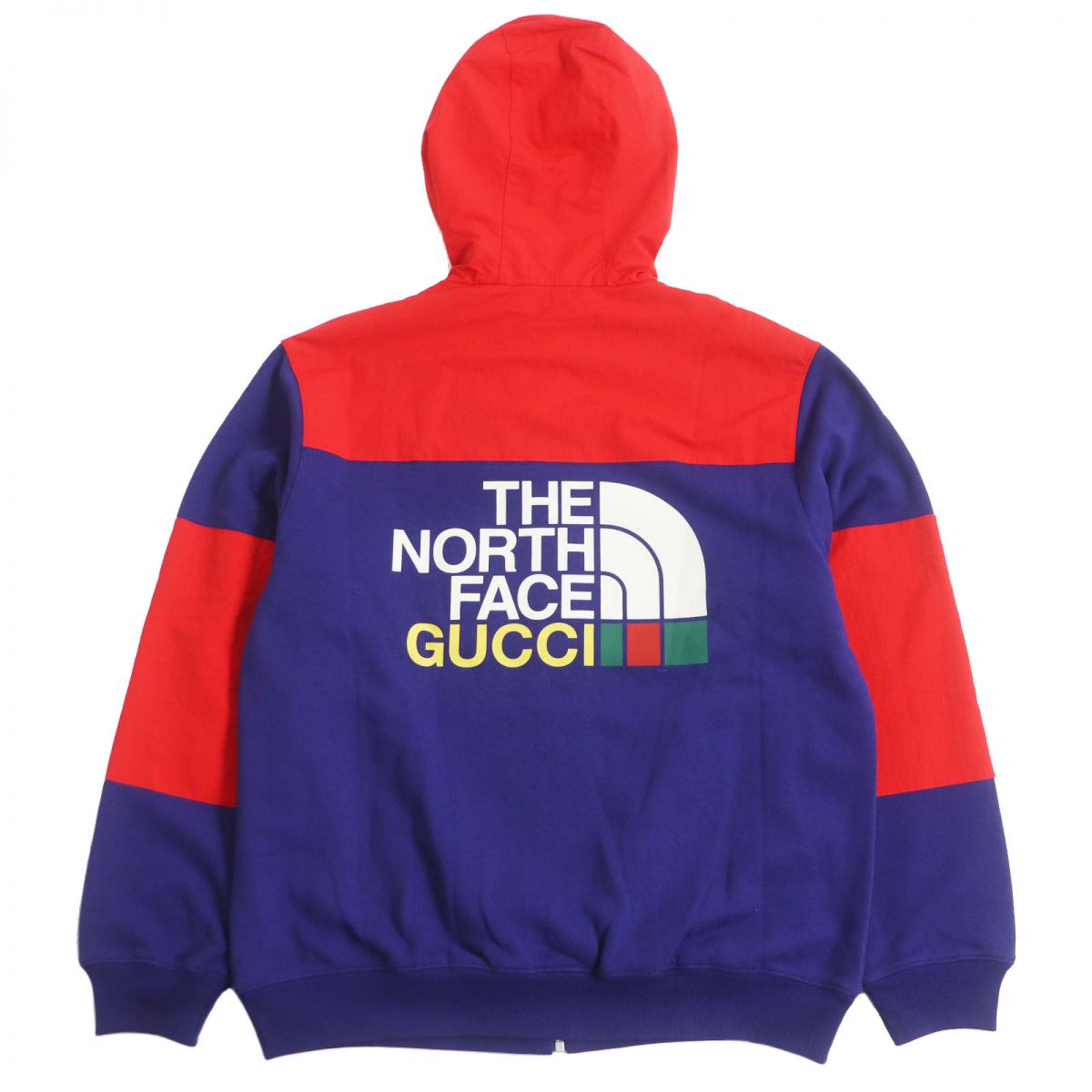 Gucci x The North Face Nylon Zip Hoodie Blue/Red S