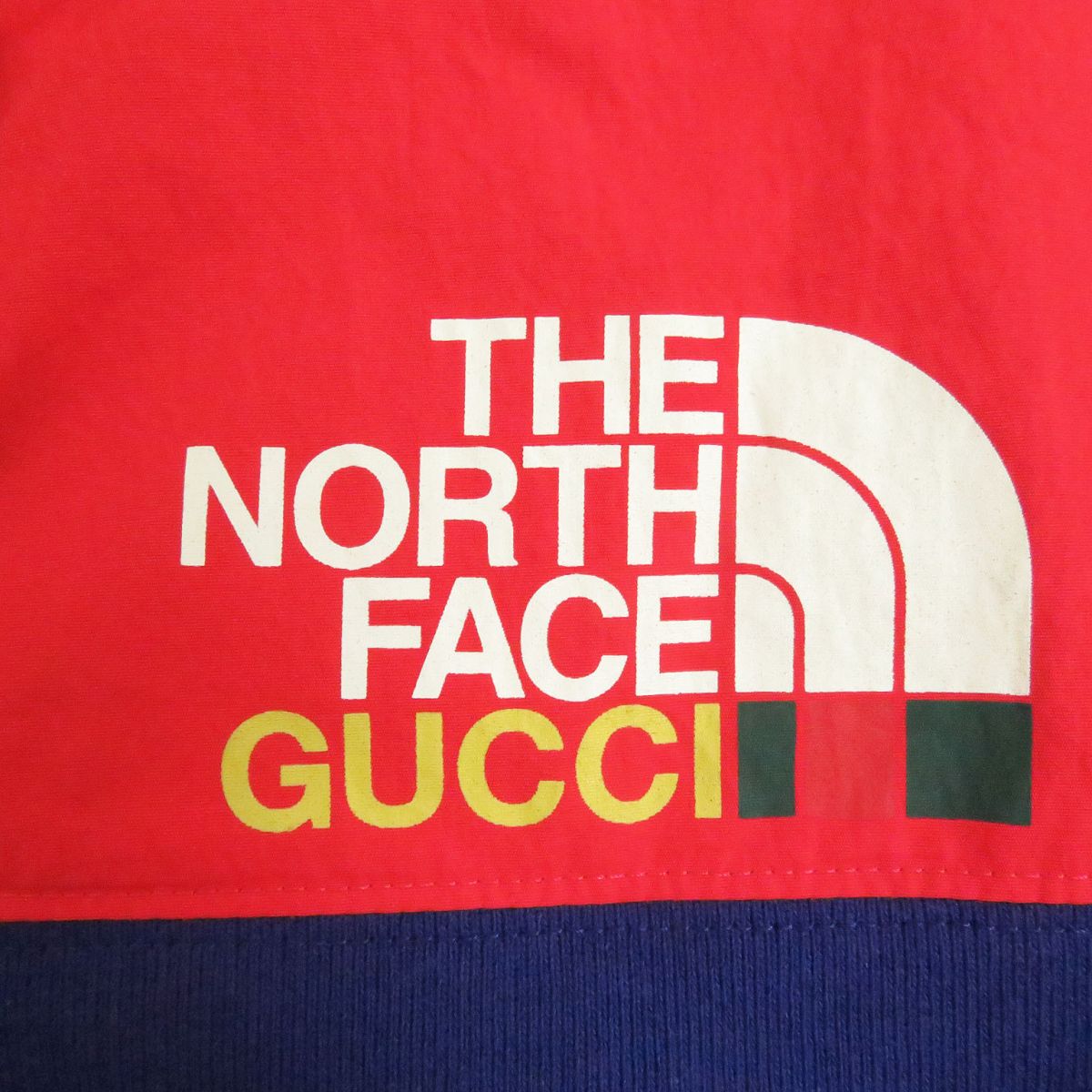 Gucci x The North Face Nylon Zip Hoodie Blue/Red S