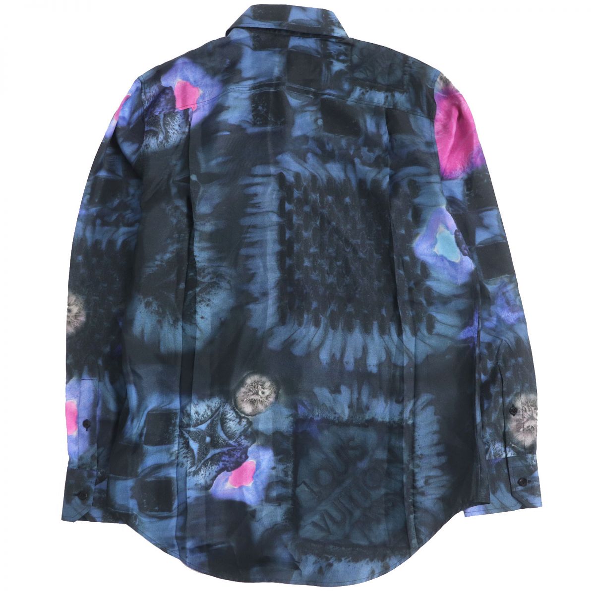 Louis Vuitton Silk XS Salt Print Long Sleeve Shirt