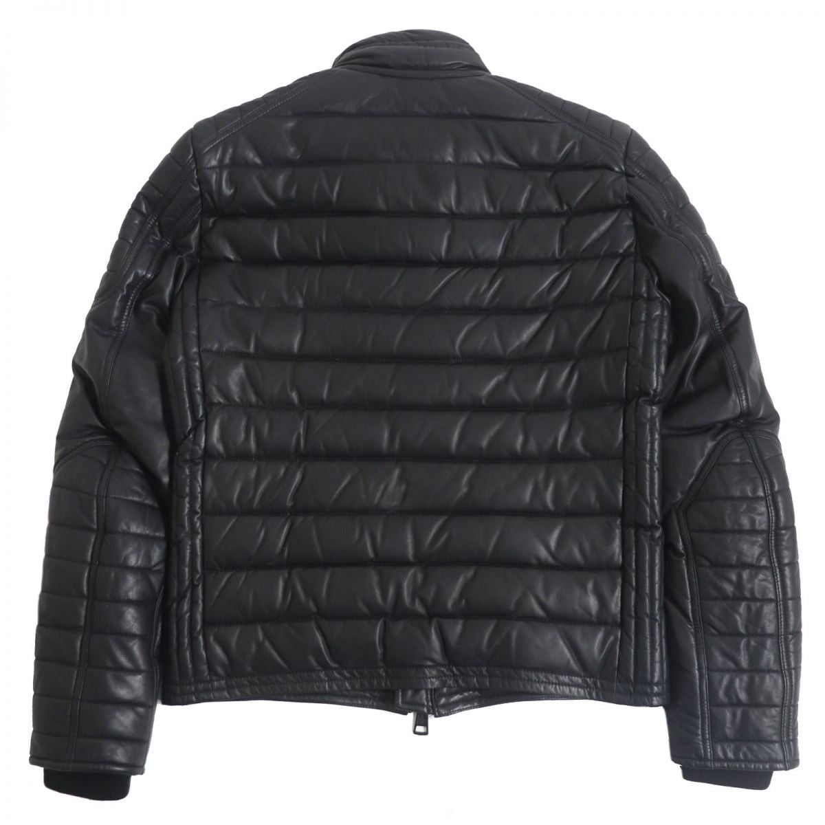 Moncler DIMITRI Lamb Leather Down Jacket Black