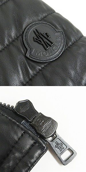 Moncler DIMITRI Lamb Leather Down Jacket Black