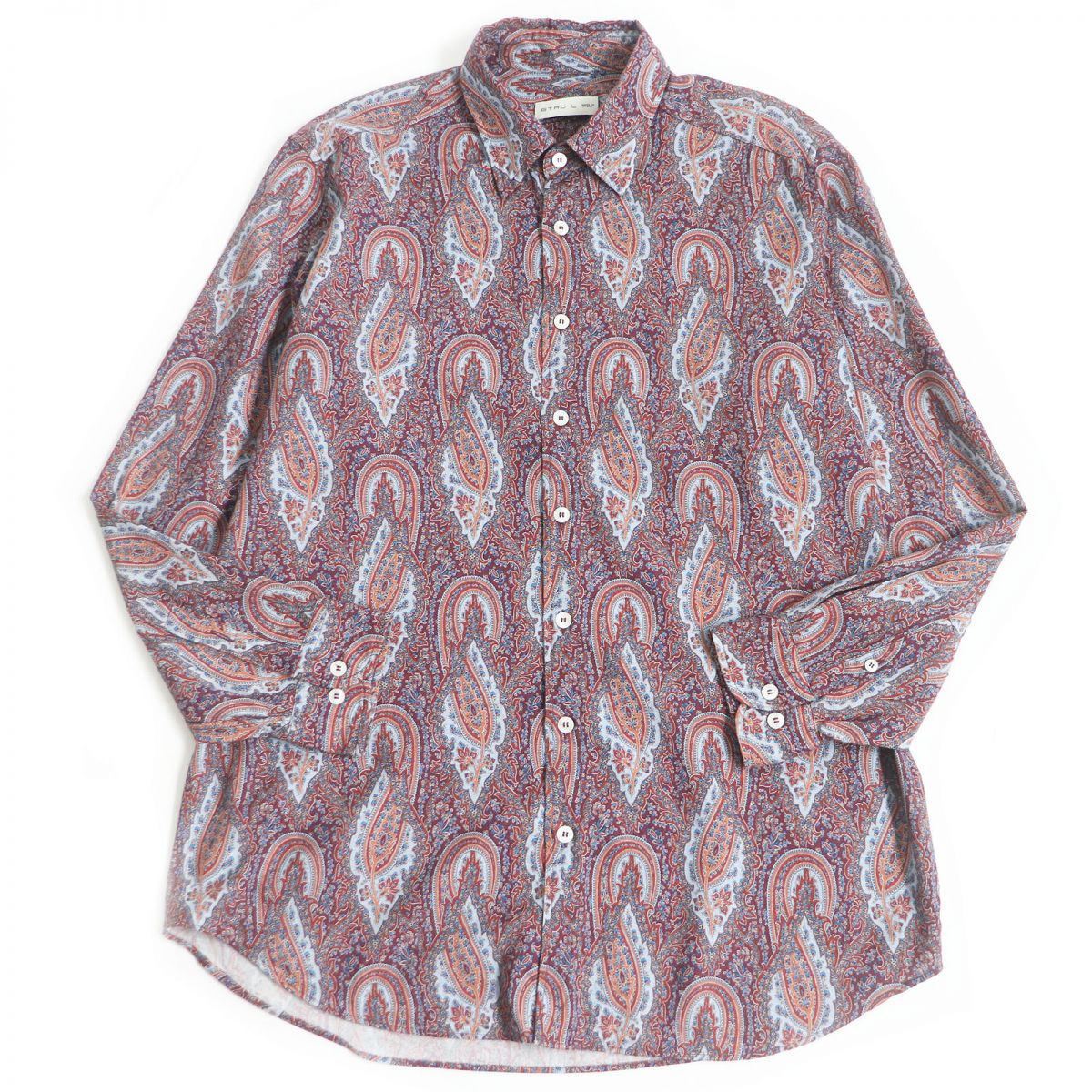 Etro Paisley Print Cotton Shirt Multicolor L