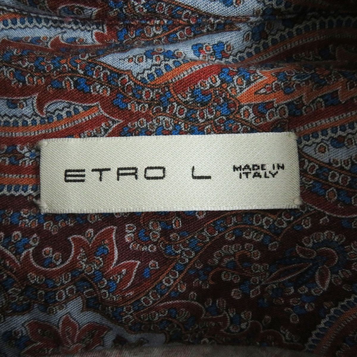 Etro Paisley Print Cotton Shirt Multicolor L