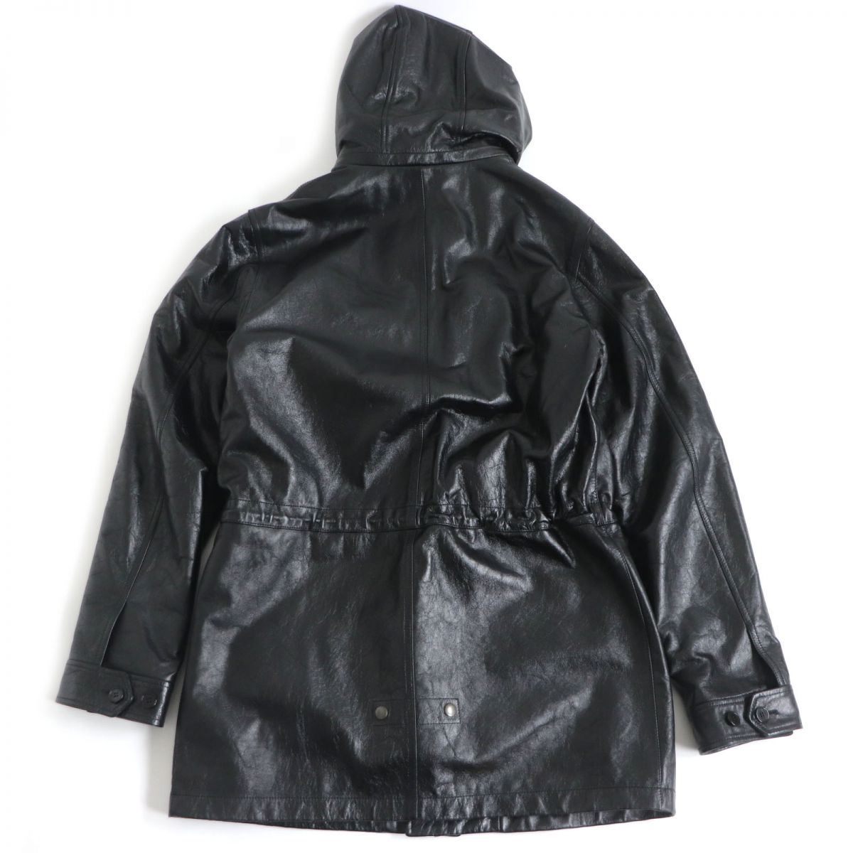 Saint Laurent 3-Way Leather Coat with Hood