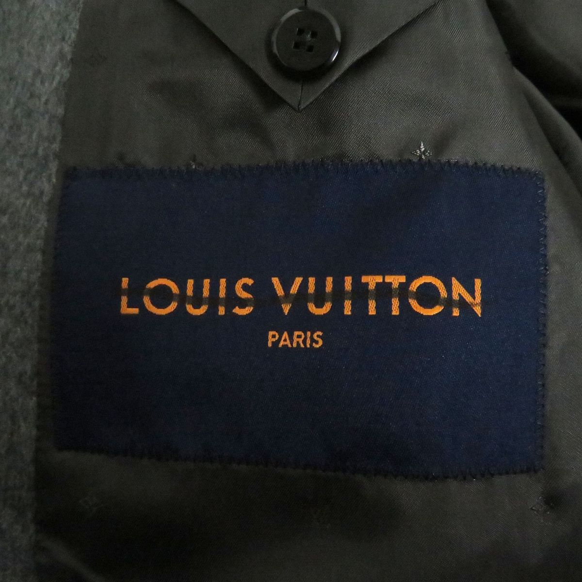 Louis Vuitton Wool Coat Gray 46 Multi-pocket