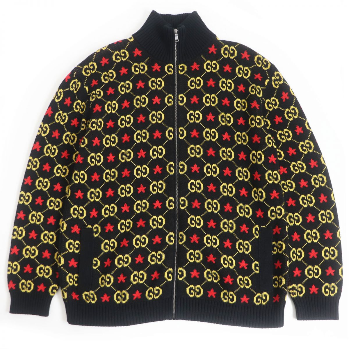 Gucci GG Pattern Jacquard Knit Blouson Jacket S