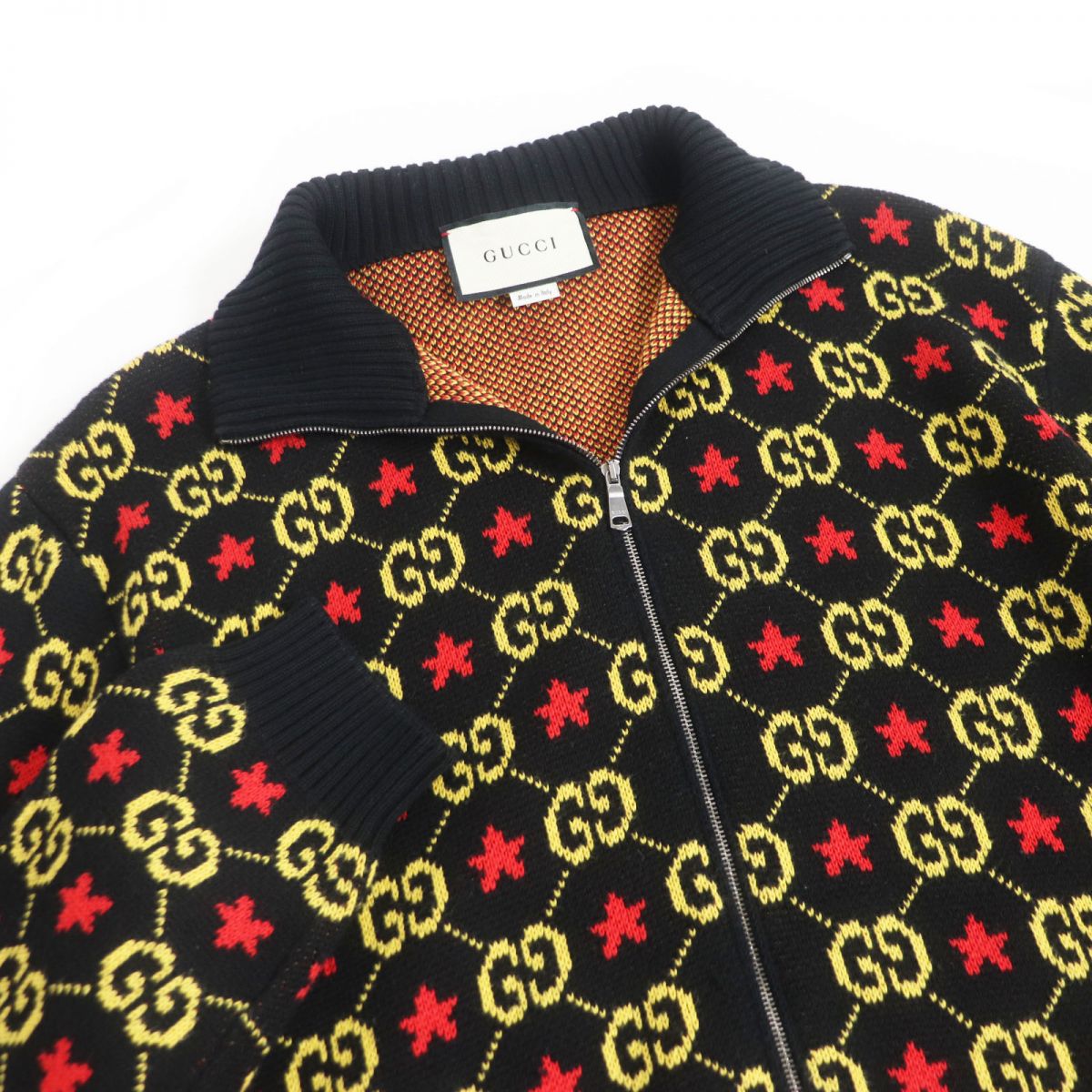 Gucci GG Pattern Jacquard Knit Blouson Jacket S