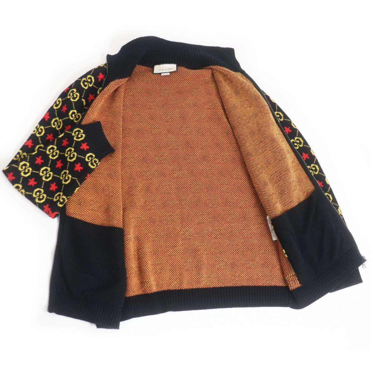 Gucci GG Pattern Jacquard Knit Blouson Jacket S