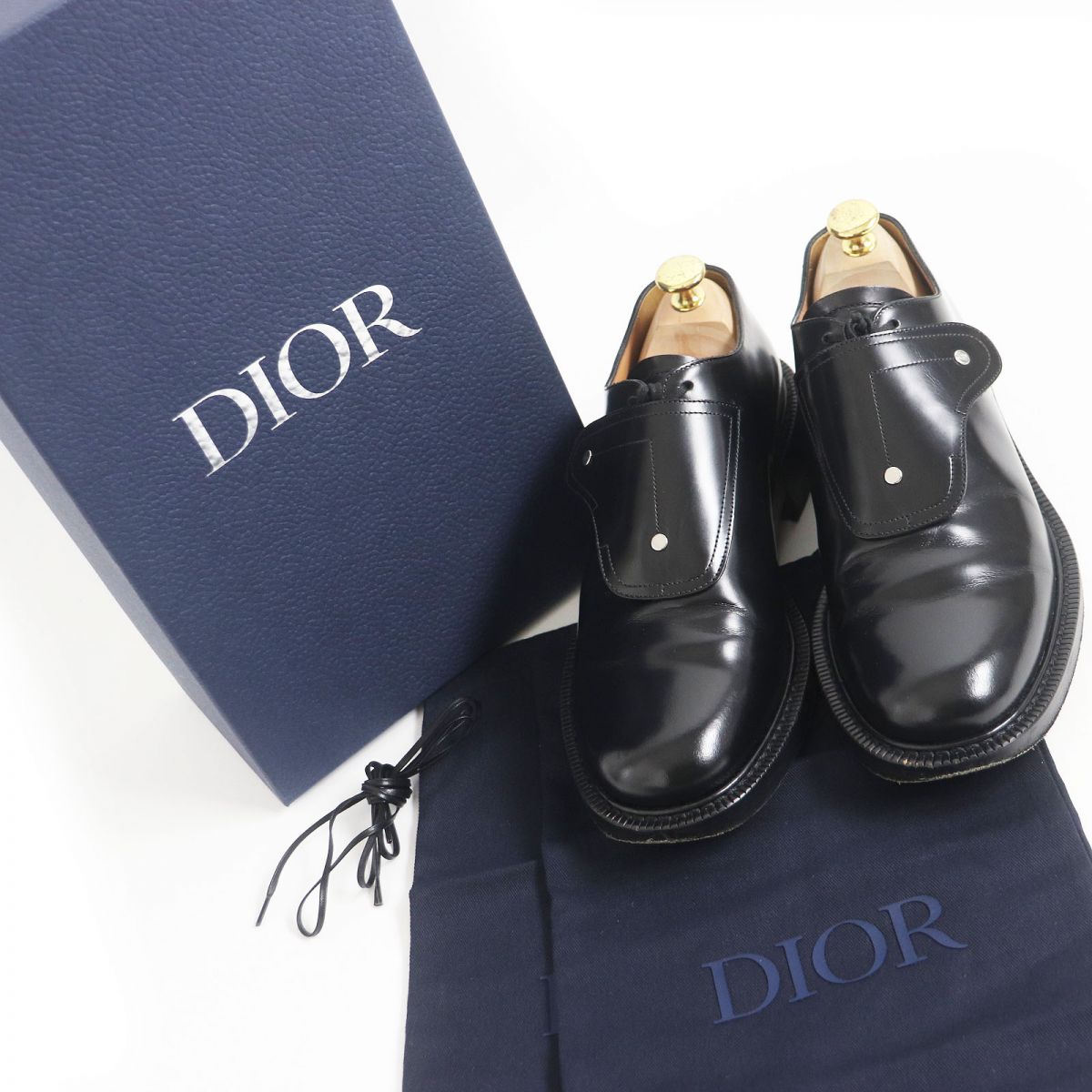 Dior Homme Leather Shoes Black 40