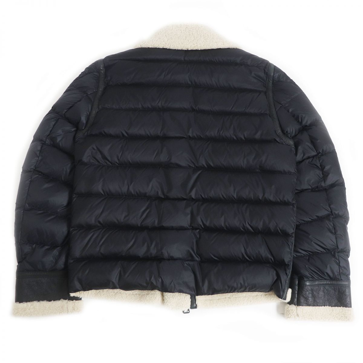 Moncler LAREDO GIUBBOTTO Leather Shearling Down Jacket