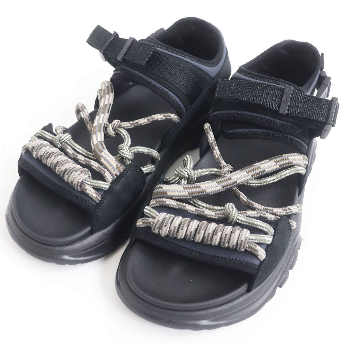 Dior H-TOWN Velcro Sport Sandals Black