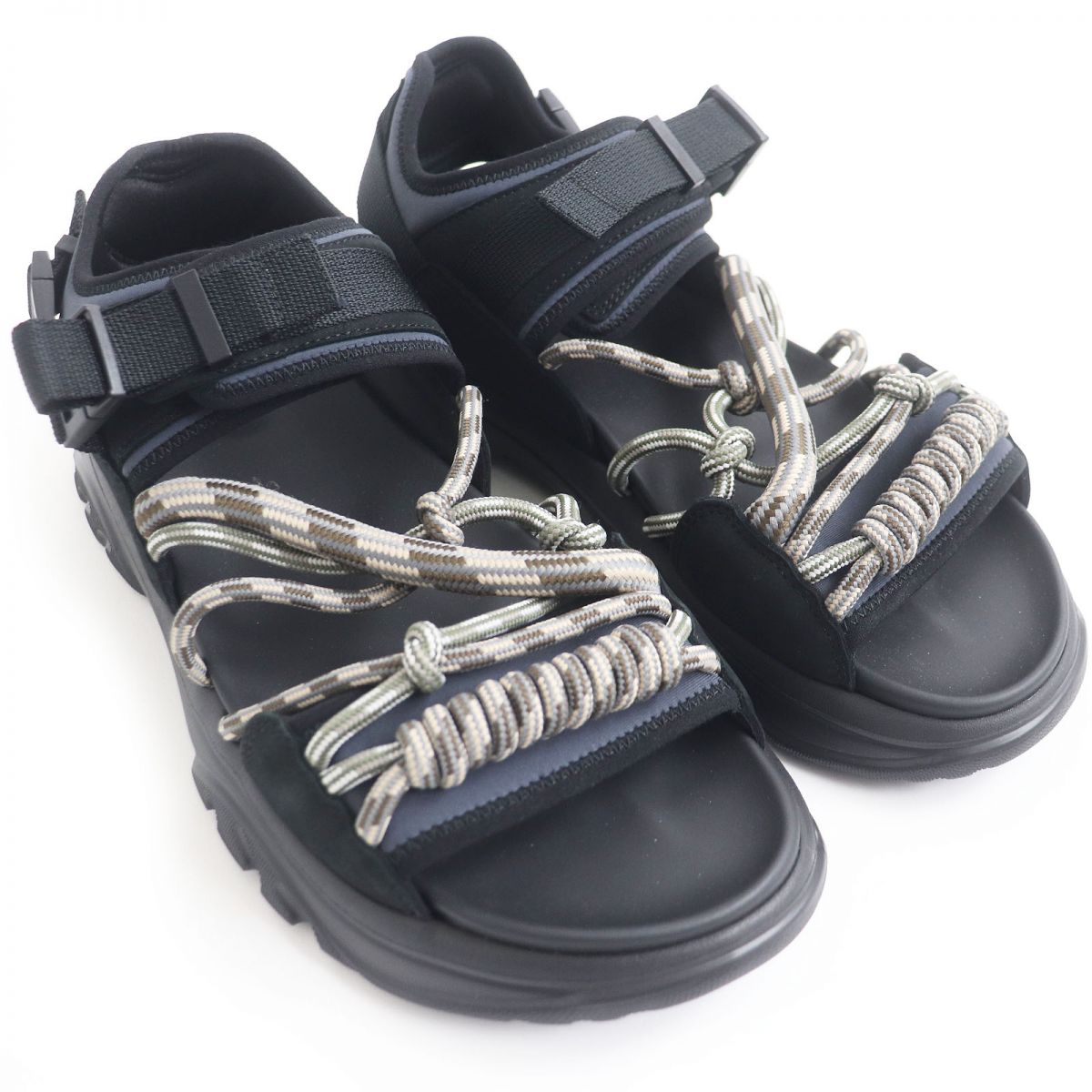 Dior H-TOWN Velcro Sport Sandals Black