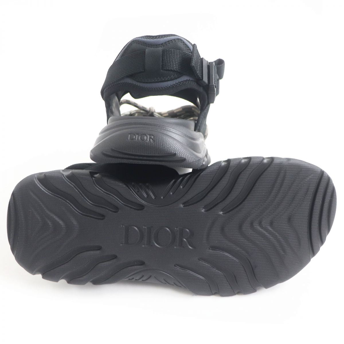 Dior H-TOWN Velcro Sport Sandals Black