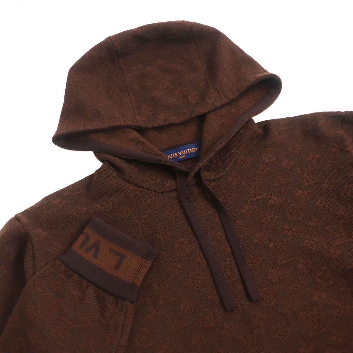 Louis Vuitton Monogram Wool Pullover Hoodie Brown S