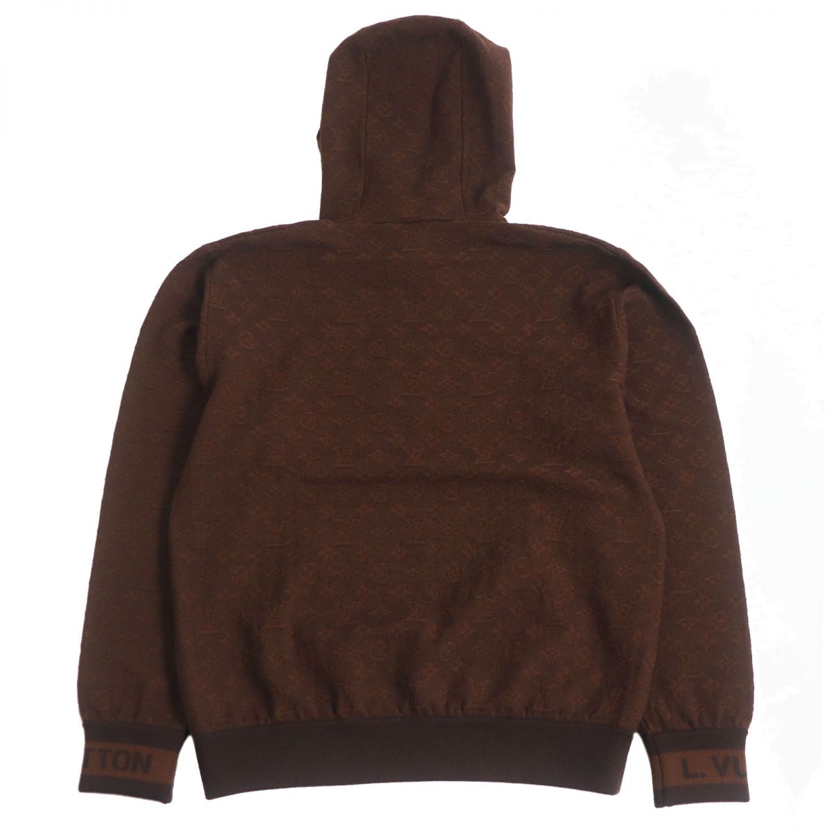 Louis Vuitton Monogram Wool Pullover Hoodie Brown S