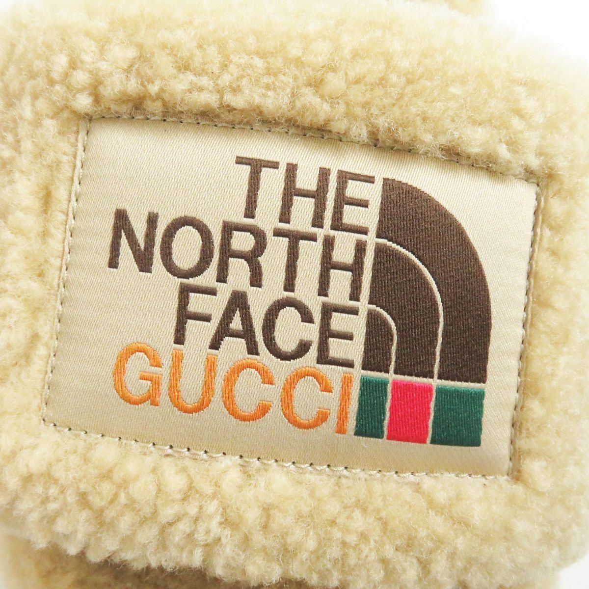 Gucci x The North Face Mouton Boa Sandals Beige