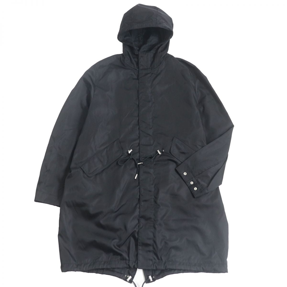 Dior Nylon Hooded Coat Black 46 Italy