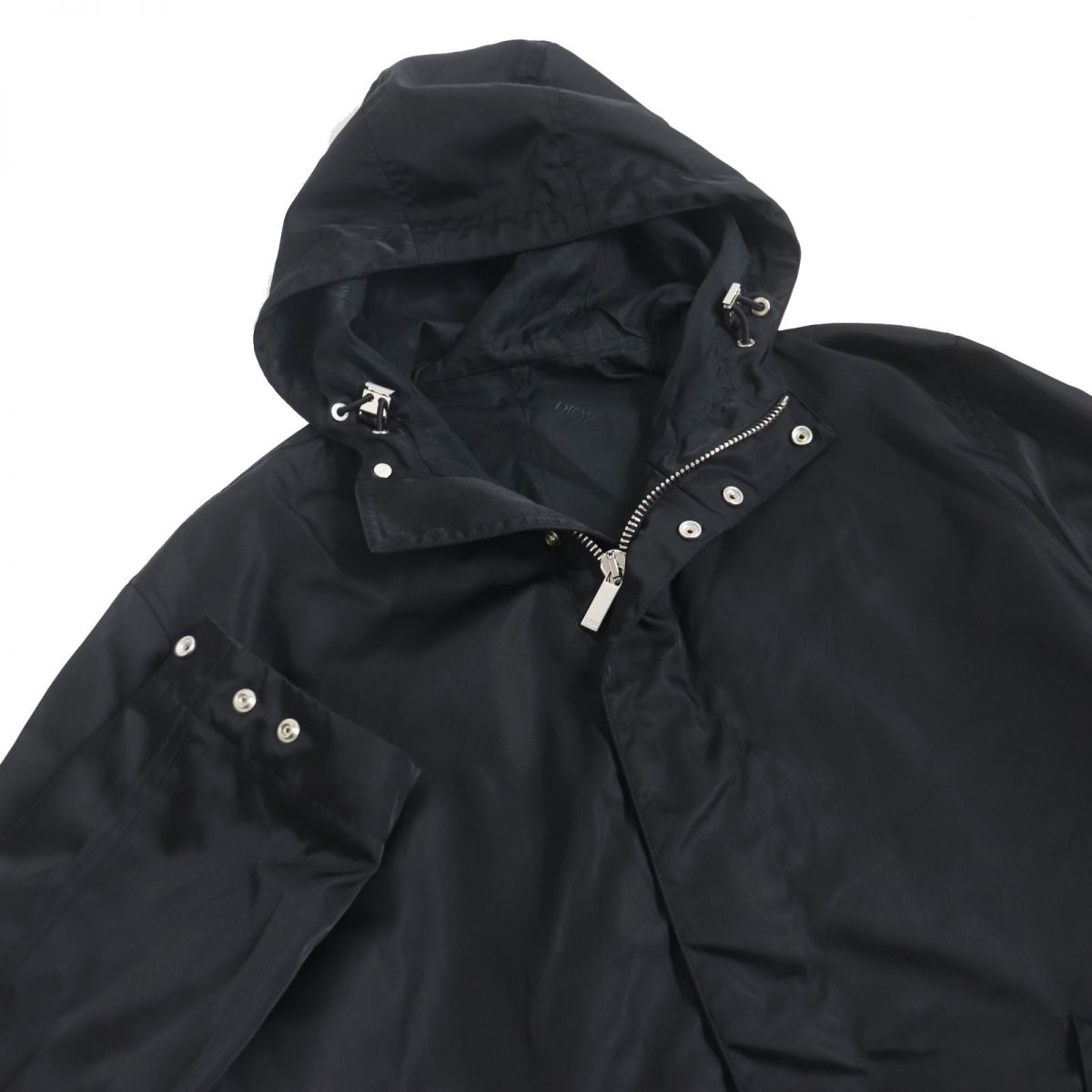 Dior Nylon Hooded Coat Black 46 Italy