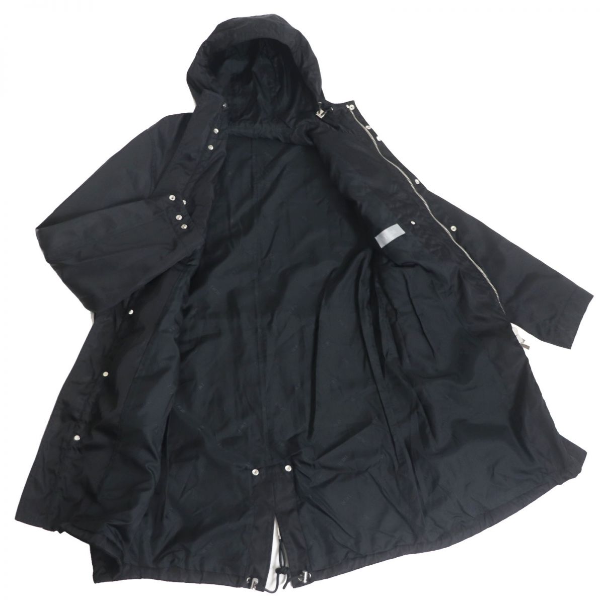 Dior Nylon Hooded Coat Black 46 Italy