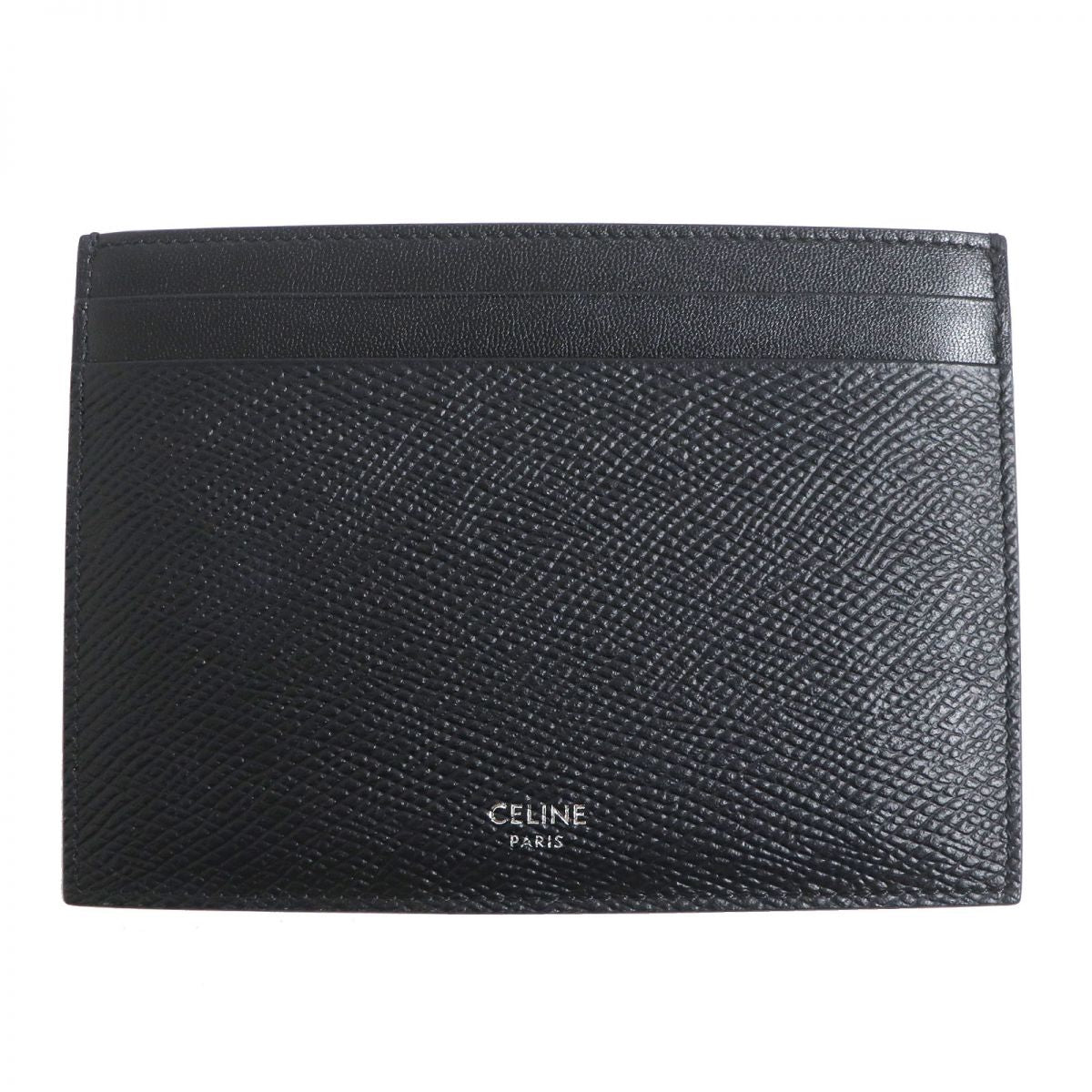 Celine Calfskin Leather Card Holder Black