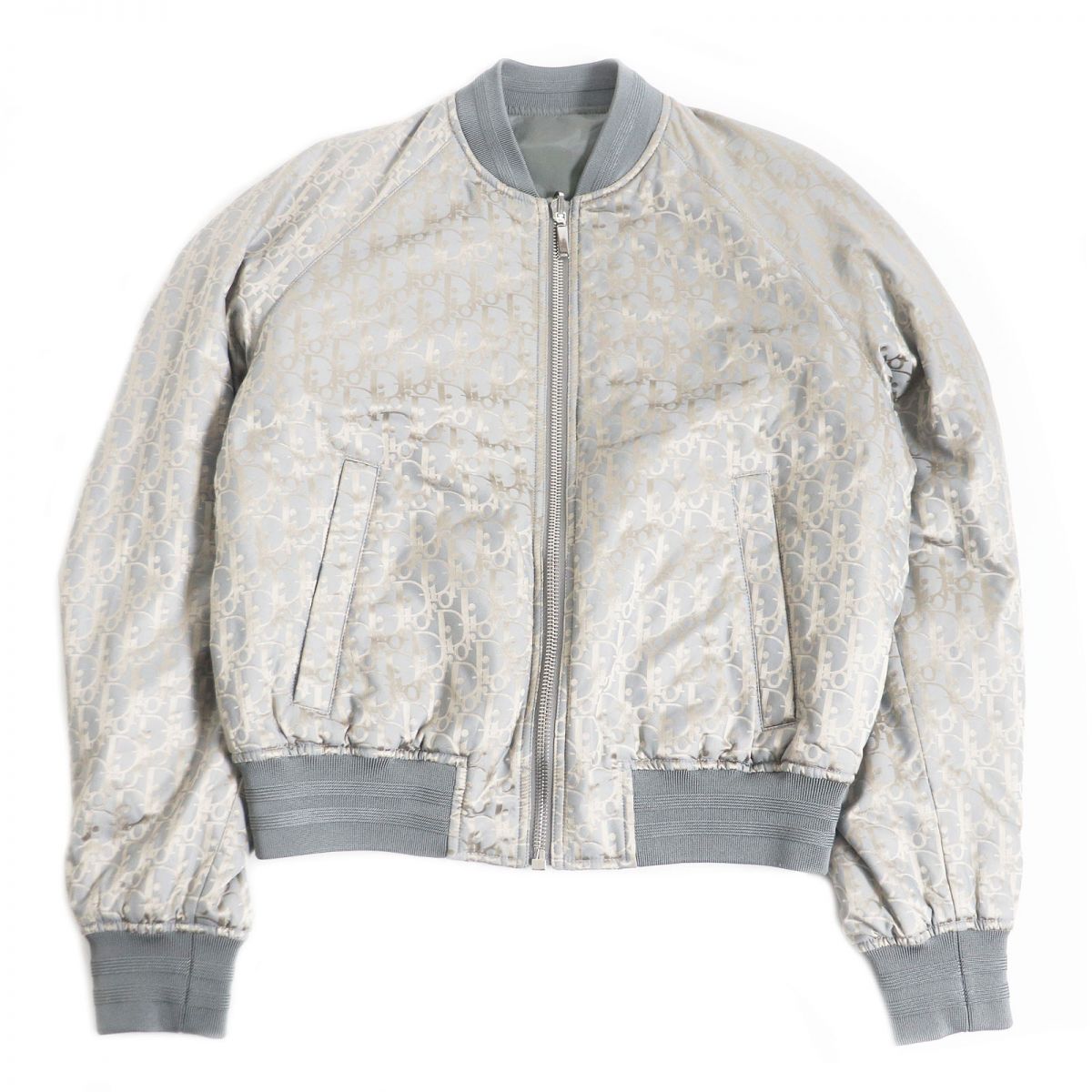 Dior Oblique Reversible Bomber Jacket Gray 48