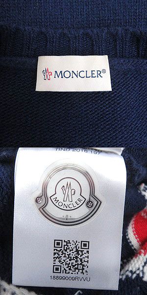 Moncler Wool Crew Neck Sweater Navy M