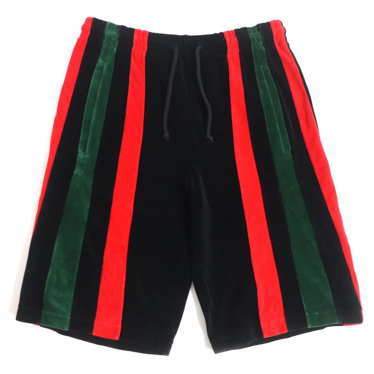 Gucci Velour Shorts Web Line Logo Black S